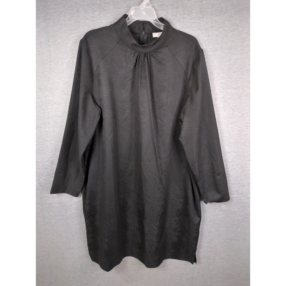 2x 👯‍♀️Host Pick⚡️H by Halston Snakeskin Print Mock Neck Dress - Picture 3 of 9